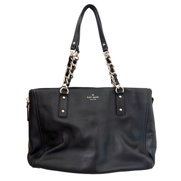 Kate Spade Black Leather Cobble Hill Andee Tote - Picture 1 of 10